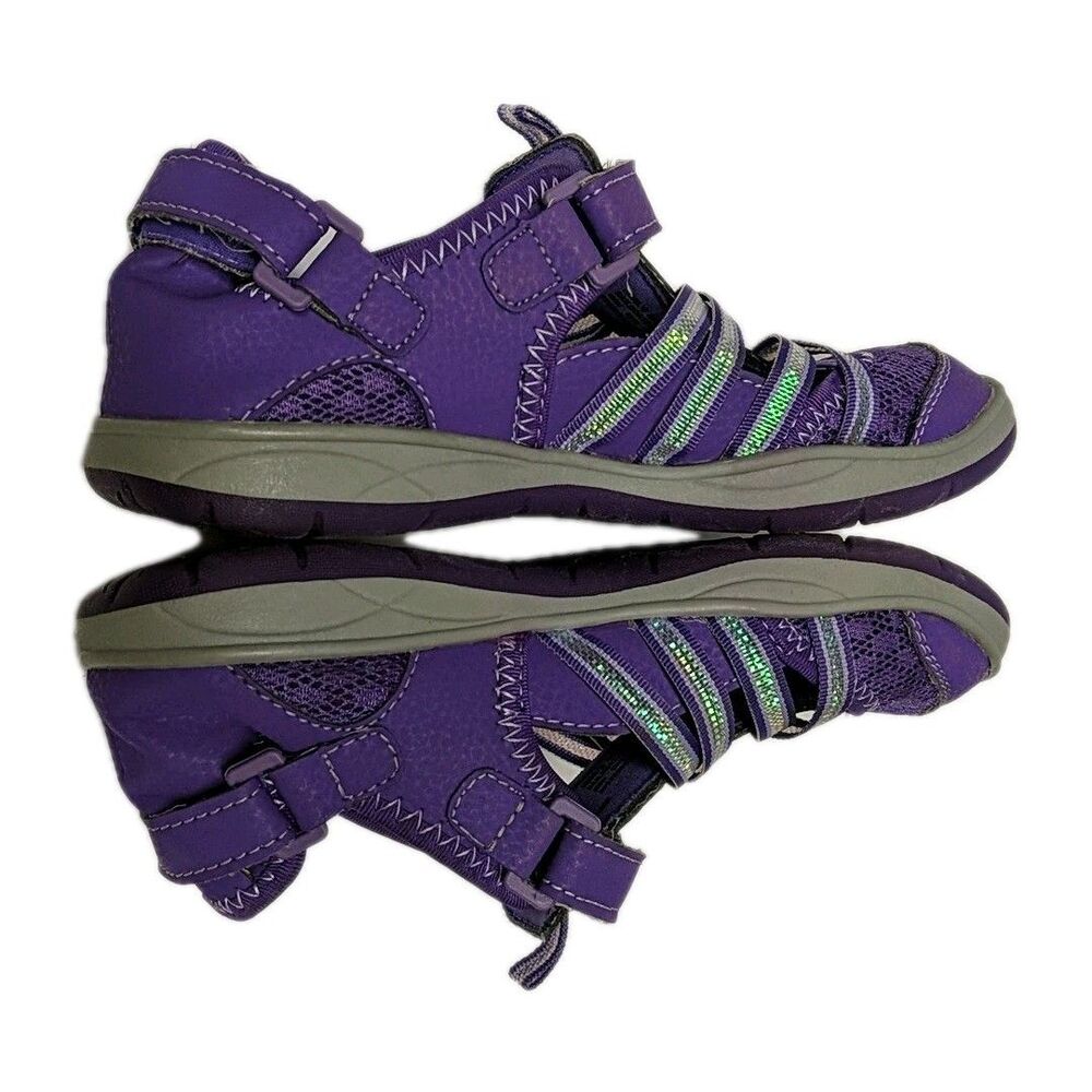 SO Girls Water Sandals 4 M Outdoors Fisherman Wet Shoes Strappy Purple